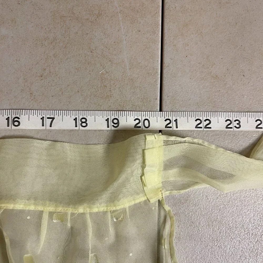 Vintage Apron-Yellow Sheer Lace 50's